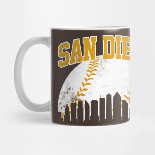 Vintage San Diego Skyline City Gameday Retro Vintage USA Mug